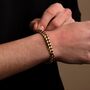Gold Engravable 9mm Cuban Link Bracelet Unisex, thumbnail 2 of 10