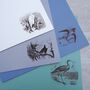 Bird Engraved Leather Desk Mat, thumbnail 1 of 5