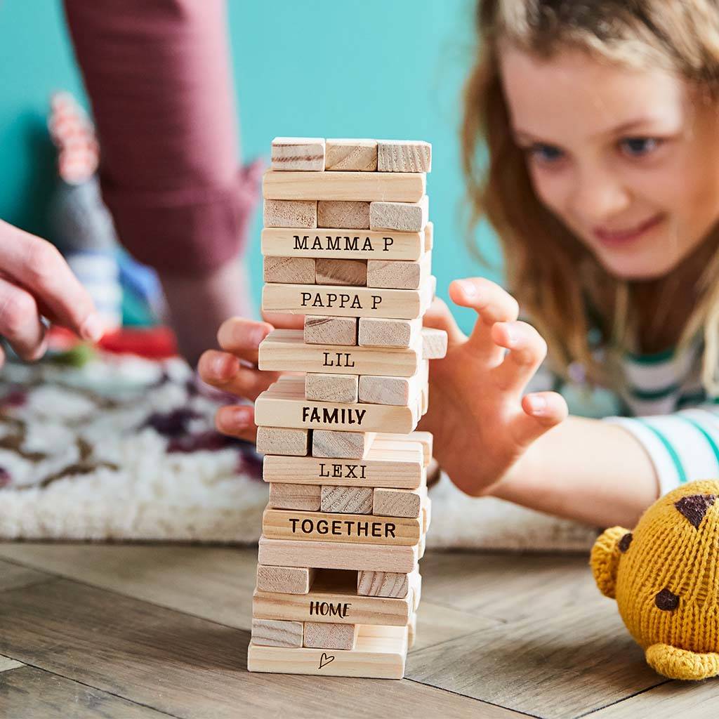 Personalised Family Stacking Tower Game, 1 of 2