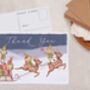 Christmas Elves And Sleigh Thank You A6 Postcard Pack, thumbnail 2 of 3