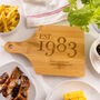 Personalised Father's Day Retro Year Chopping Board, thumbnail 2 of 5