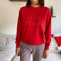 Red Merry Christmas Jumper With 3D Letters, thumbnail 4 of 5