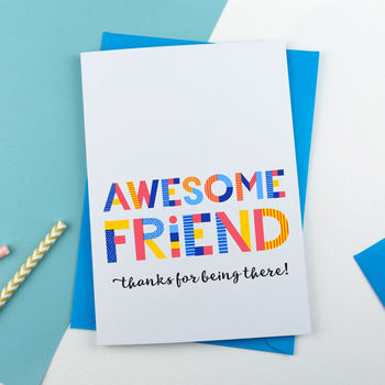 Awesome Friend All Purpose Personalised Card, 2 of 2