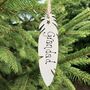 Personalised Feather Memorial Christmas Tree Decoration, thumbnail 2 of 5