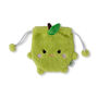 Green Apple Fluffy Fruit Drawstring Pouch, thumbnail 3 of 3