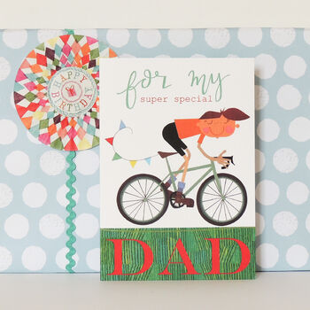 Bicycle Dad Greetings Card, 4 of 4