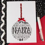 Nana Christmas Bauble Card Personalised, thumbnail 2 of 3