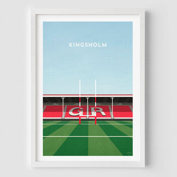 Rugby Stadium Minimalist Art Print Gift Request Any Stadium, 3 of 11