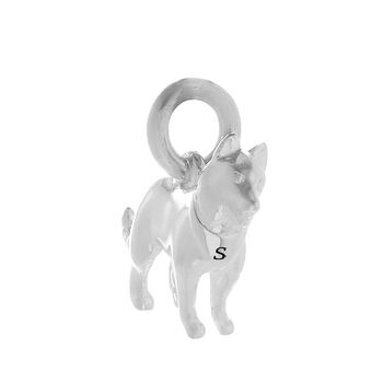 Border Collie Dog Silver Charm, 6 of 10