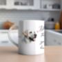 Personalised White Labrador Dog Hearts Pet Gift Mug, thumbnail 1 of 2