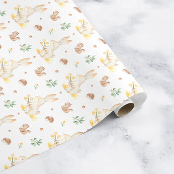 Rabbit Daffodil Wrapping Paper Roll Or Folded, 3 of 4