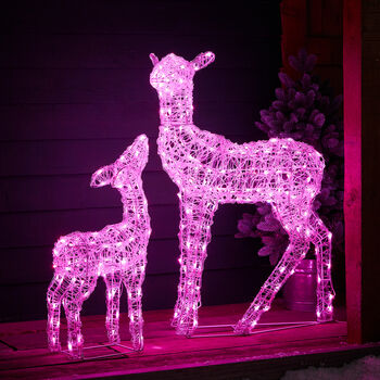 Twinkly Smart LED Outdoor Christmas Doe And Fawn, 9 of 12