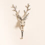 Polished Silver Wall Mounted Stag Hook, thumbnail 3 of 7