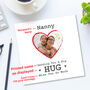Personalised 'Sending A Hug' Heart Photo Card, thumbnail 2 of 3