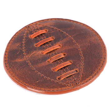 Buffalo Leather Rugby Coaster, 2 of 5