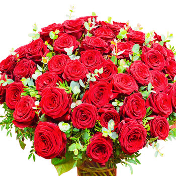 50 Red Roses Fresh Flower Bouquet Romantic Gift, 5 of 7
