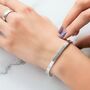 Solid Silver Screw Accent Bangle, thumbnail 9 of 9