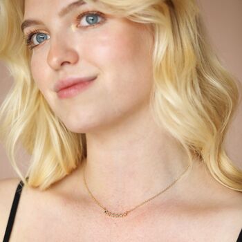 Ombre Crystal Star Bar Necklace In Gold, 9 of 10