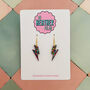 Small Rainbow Lightning Bolt Earrings, thumbnail 1 of 4