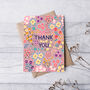 Floral Thank You Card For Women, Pink Flowers, For Her, thumbnail 2 of 2