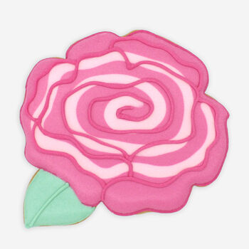 Hand Iced Rose June Birth Flower Letterbox Biscuit, 2 of 5