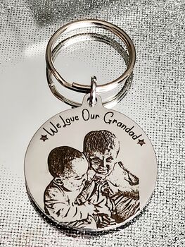 Grandad Or Dad Fathers Day Photo Keyring, 2 of 3
