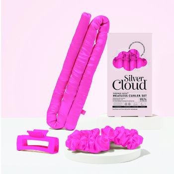 Silver Cloud Fuchsia Heatless Curler And Fuchsia Contour Sleep Mask, 4 of 6