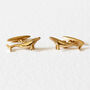 Blue Whale Cufflinks Silver/Gold Vermeil Plated, thumbnail 1 of 7