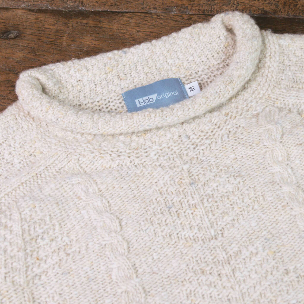 Alpina Donegal Wool Natural White Scottish Jumper By T-lab ...