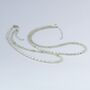 Prehnite Beaded Necklace Or Double Strand Bracelet In Sterling Silver, thumbnail 7 of 10