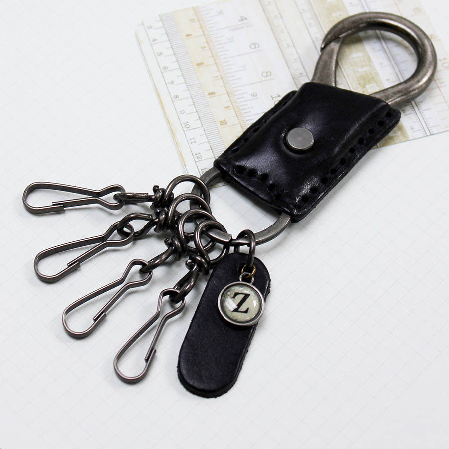 Personalised Retro Leather Key Fob By Zamsoe