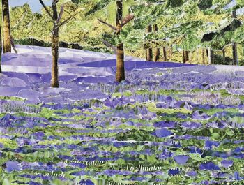 Bluebells, Enys Gardens, Cornwall, Collage Art Print, 5 of 6