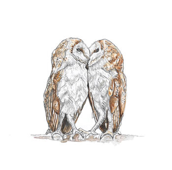Barn Owls Love Print, 2 of 5