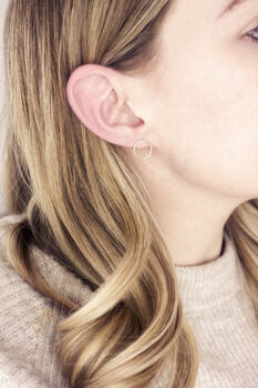 Sterling Silver Open Circle Earrings, 3 of 4