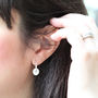 Sterling Silver Nugget Earrings, thumbnail 3 of 3