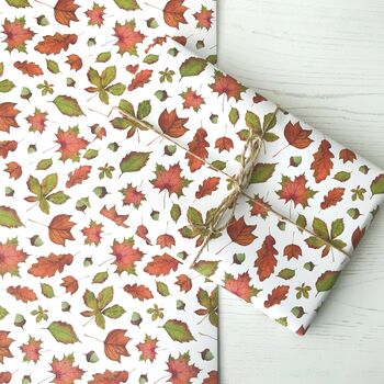 Autumnal Leaves Luxury Wrapping Paper, 7 of 7
