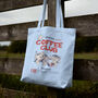 Coffee Club Tote Bag, Cotton Shoulder Bag, thumbnail 7 of 12