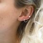 Sterling Silver Sun And Moon Double Studs, thumbnail 2 of 7