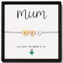Personalise Multi Hearts Silver Gold Rose Gold Bracelet Initials Engraved, thumbnail 1 of 9