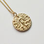 Chunky 14 K Gold Plated Layer Goddess Necklace, thumbnail 7 of 11
