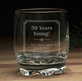 Personalised Etched Rum Glass, 2 of 3