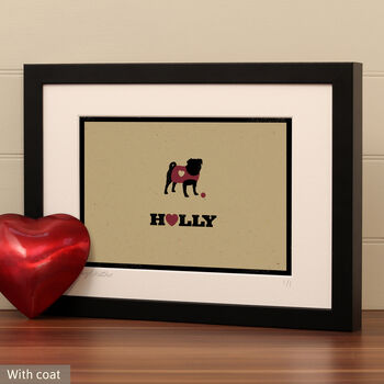 Personalised Pug Print For One Or Two Dogs, 3 of 12