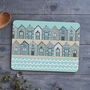 Beach Huts Placemat In Blue And Sand Colours, thumbnail 2 of 3