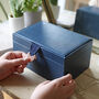 Navy Two Tier Jewellery Box, thumbnail 3 of 4