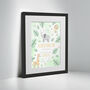 Personalised On The Day You Were Born Safari Framed Print, thumbnail 4 of 10