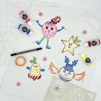 Christmas Bauble T Shirt Painting Activity, 5 of 6