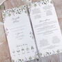 Periwinkle Foliage Concertina Wedding Invitations, thumbnail 4 of 9