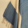 Zigzag Design Blue Soft Sofa Throw, thumbnail 4 of 9