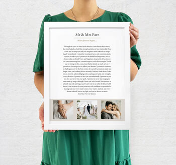 Wedding Vows Personalised Photo Print, 5 of 11