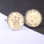 1946 80th Birthday Brass Coin Cufflinks, thumbnail 2 of 3